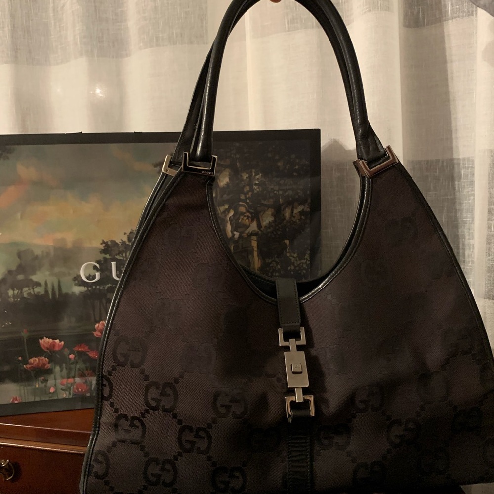 Authentic Vintage Gucci Monogram Jackie O Handbag